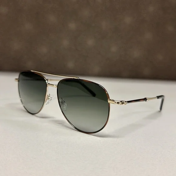 🔥🔥🔥Authentic New Salvatore Ferragamo 58mm Aviator Tortoise Sunglasses